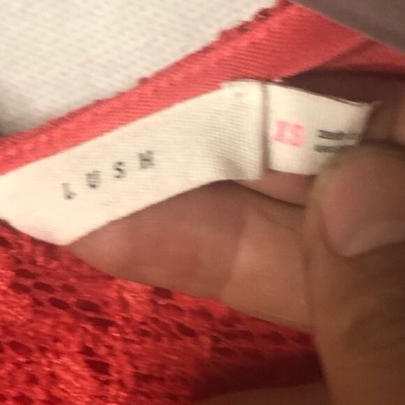 lush Short Lace Dress Size XS layered polyester blend back zipper XS READ - Picture 8 of 12